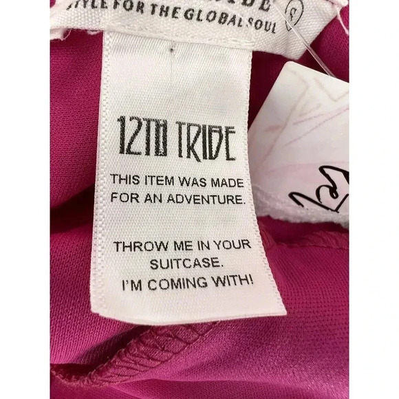 12TH TRIBE Pink Satin Crop Top - Picture 9 of 11